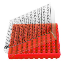 Tube Box Storage Tube Box Sample Box Flip Tube Box 100 Cell 0.5ml 1 Piece Red
