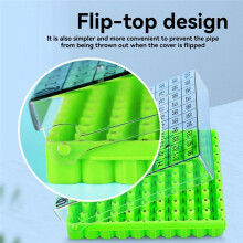 Tube Box Storage Tube Box Sample Box Flip Tube Box 100 Cell 0.5ml 1 Piece Red