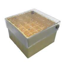 Tube Box  Storage Tube Box Sample  Box Flip Tube Box 25 Cell 1.5-2.0ml 1 Piece Yellow