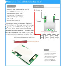 2X 4S 12V 100A BMS Lithium Batterie Ladegerät Schutz Platine mit Power Batterie Balance Verbessern PCB Schutz Platine