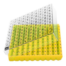 Tube Box Storage Tube Box Sample Box Flip Tube Box 100 Cell 0.5ml 1 Piece Yellow