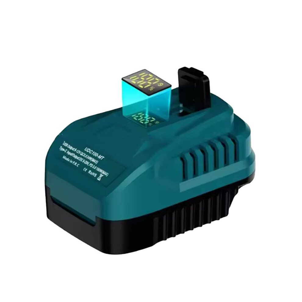2-In-1 Adapter Converter For 18V Lithium Ion Battery 100W Usb Charger With Led Display 4712181278784