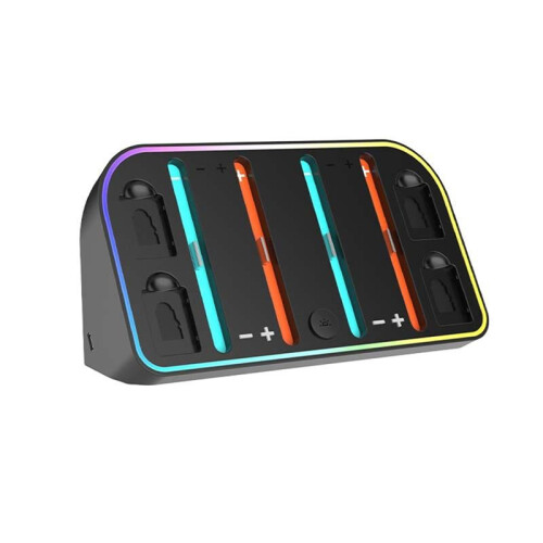 Wall Mount Charger Dock for  2 for  Controller Charging Station with 4Game Card Slots  to 4 Controllers