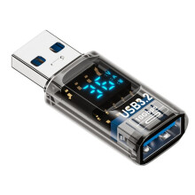 Adaptador USB 3.2 con Pantalla LED Digital, 36-60 W, 10 Gbps, para Portátil, Tipo C, Transmisión de Datos de AM A AF.