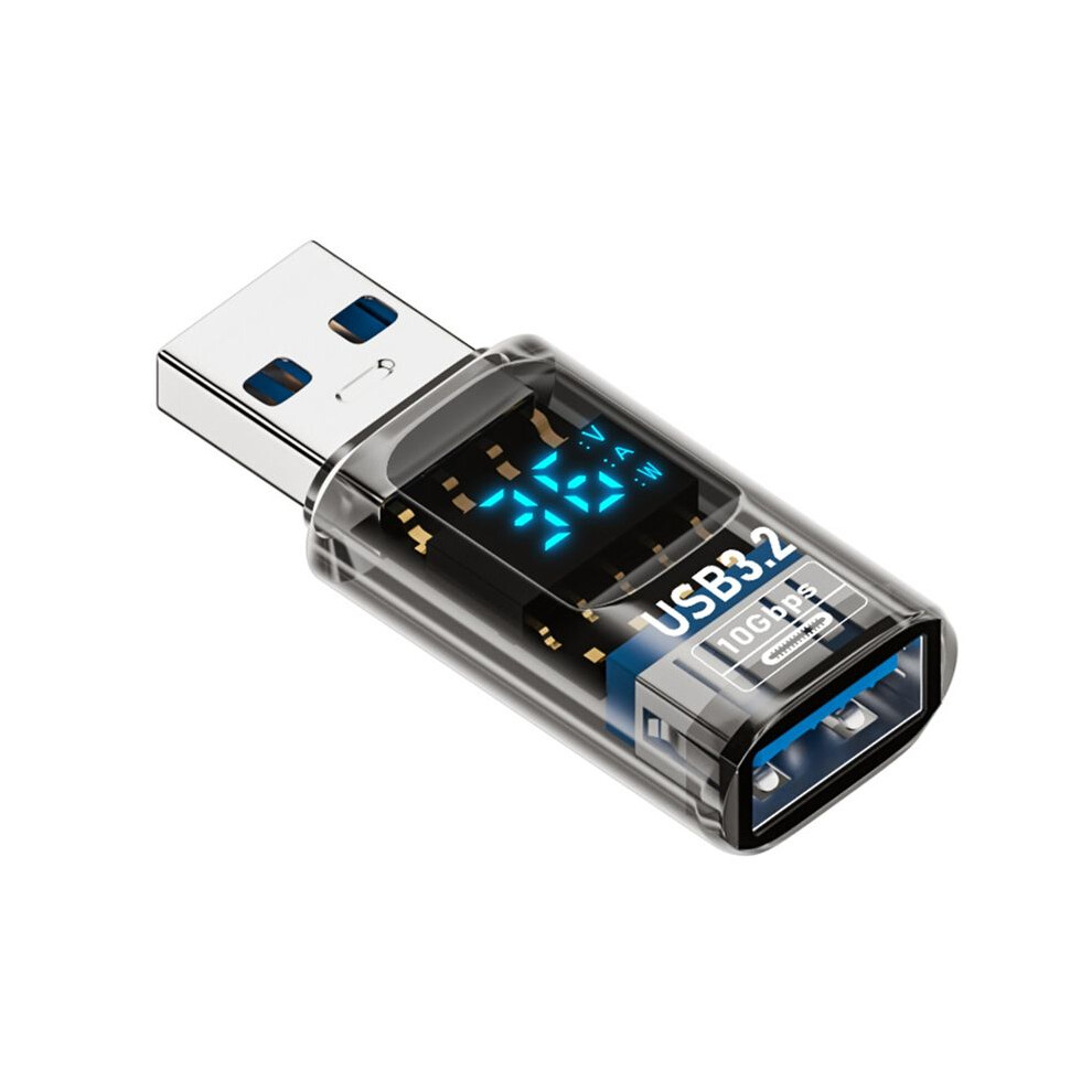 1Pc Digital Led Display Usb 3.2 Adapter 36-60W 10Gbps Laptop Type-C Converter Data Transmission A-M To A-F 4712923670210