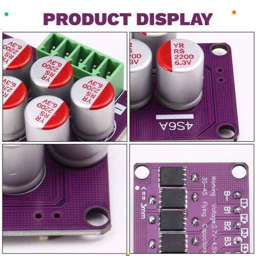 New 4S 6A High Current Lithium Battery Active Equalization Board Lifepo4 Battery  Transfer Equalization Capacitor 2