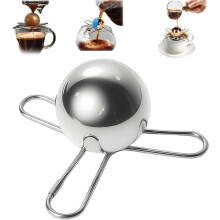 Stainless Steel Coffee Cooling Ball with Stand, Reusable Espresso Chiller for Quick Cooling