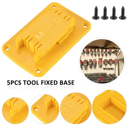 5 Pcs Battery Storage Rack Machine Holder for  14.4V 18V Li-Ion Battery Wall Mount Tool Bracket 2