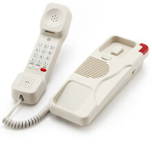 Telefono Fisso Trimline con Pulsante di Emergenza SOS, Volume Della Suoneria Regolabile, Telefono Americano Montabile A Parete, Bianco