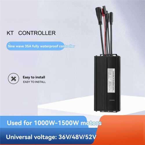 EBike Controller KT-35A 36/48V/52V 12 Tube Sine Wave Controller Waterproof Plug for Ebike Motor Conversion Accessories 1