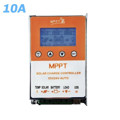 Photovoltaic MPPT Solar Controller with Backlight Display 12V 11.1V Solar Charging Controller 10A 1