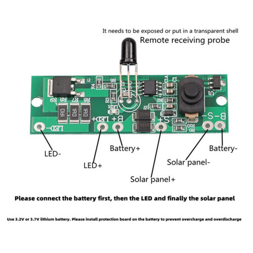 High Power 3.2V 3.7V Remote Control  Human Body Induction Solar Light Circuit Board Solar Light Circuit 1
