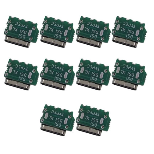 10Pcs USB-C Replacement Charge Port for  NDSi NDSi XL LL Convert to USB-C Mod USB Type C Charging Socket
