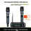 Professional Wireless Charging Microphone Set for Stage Singing Dynamic Live Broadcast 1 Drag 2 Pack Home Handheld Mic 4