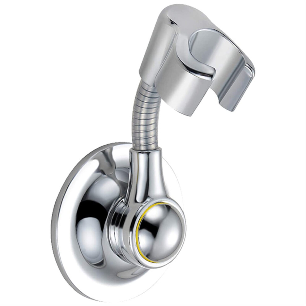 Shower Head Holder With Adjustable Height Suction Cup Wall Mount Bracket For Handheld Silver 9169991188126