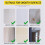 Shower Head Holder with Adjustable Height Suction Cup Wall Mount Bracket for Handheld Silver 4