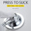 Shower Head Holder with Adjustable Height Suction Cup Wall Mount Bracket for Handheld Silver 3