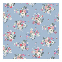 Cath Kidston Clifton Floral Blue Floral Wallpaper