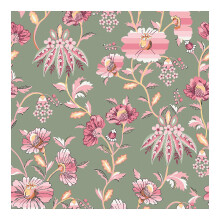 Cath Kidston Friendship Garden Sage Floral Wallpaper