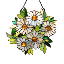 Acryl-Fensterbehang, Acryl-Vögel, Sonnenblumen,-15cm Typ 7