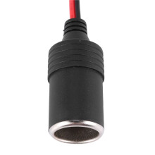 4X Car Charger Power Cigarette Lighter Female Socket Black W 26cm Cable