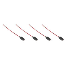 4X Car Charger Power Cigarette Lighter Female Socket Black W 26cm Cable