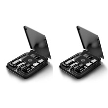 2X BUDI Multi-Function Universal Adapter Card Storage 15W Wireless Charging Compatible with Travel Portable Storage Bag