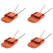 4X for Power Wheels Adapter for Ridgid AEG 18V Li-Ion Battery Dock Power Connector Rigid 12 Gauge Robotics
