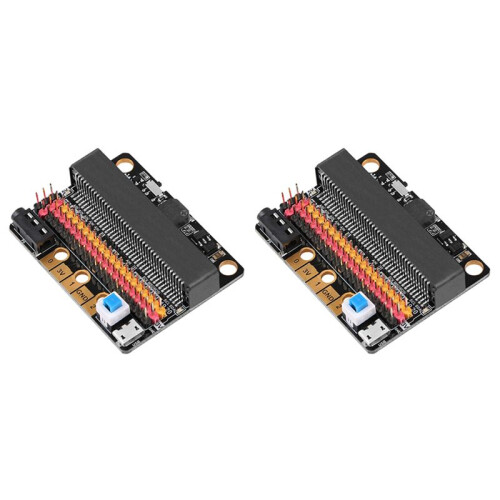 2X Micro-Bit Expansion Board IOBIT V2.0 Breakout Adapter Shield for BBC Micro:Bit Kids'S Python  Programming 1