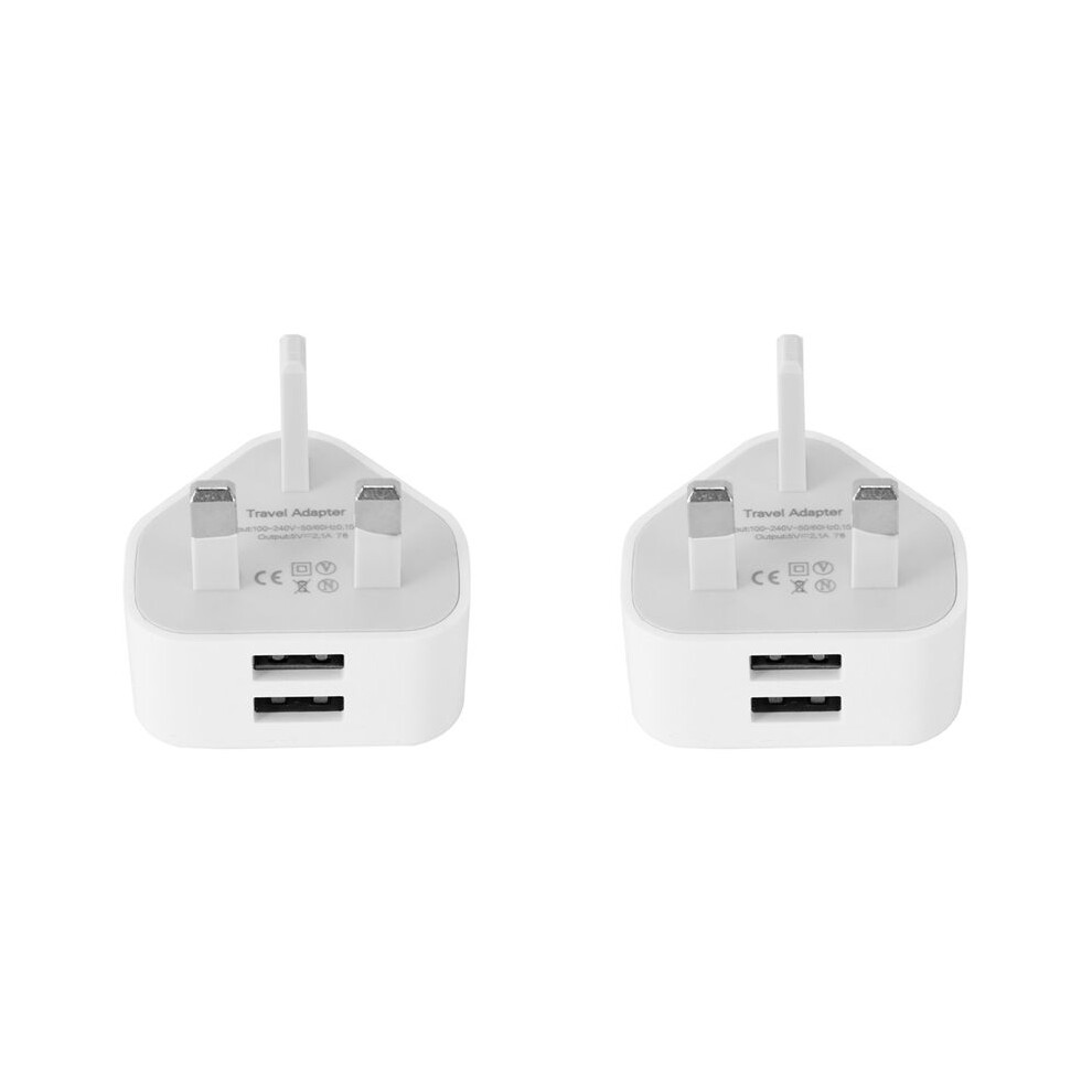 Photos - Keyboard 2X Universal USB Uk Plug 3 Pin Wall Charger Adapter with USB Travel Charger Charging for Phone (2 Port)