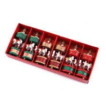 Pack of 6 Handmade Wood Carousel Horse Hanging Ornament for Kids