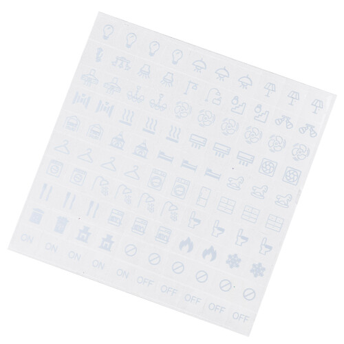 Étiquettes autocollantes imperméables pour interrupteurs-blanc