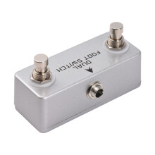 Pedal de bloqueo con dos interruptores de pie para Amp & Effects, aleación de aluminio, salida estéreo de 6,35 mm