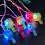 Plastic Cheering Whistles 6 Pack LED Illuminated Design Party 7