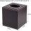 Beige tissuebox van PU-leer met gouden rand 3