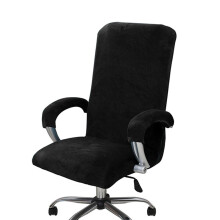 Funda elástica de vellón plateado lavable a máquina para silla.