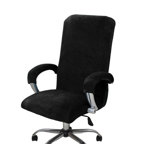 Funda elástica de vellón plateado lavable a máquina para silla.