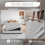 Housse extensible pour canapé d'angle, gris clair, 1 pièce 5