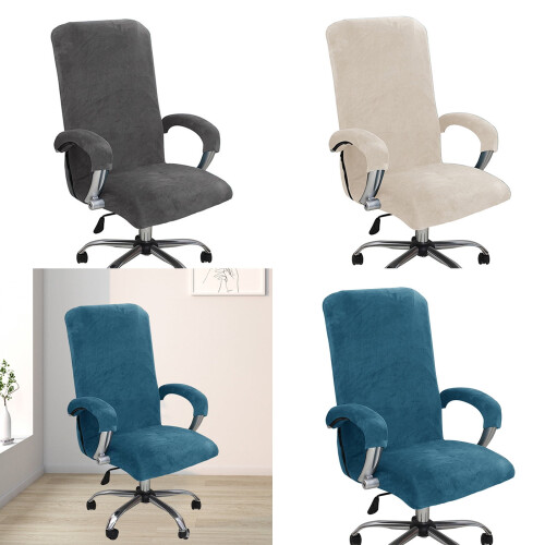 Funda elástica de vellón plateado lavable a máquina para silla. 1