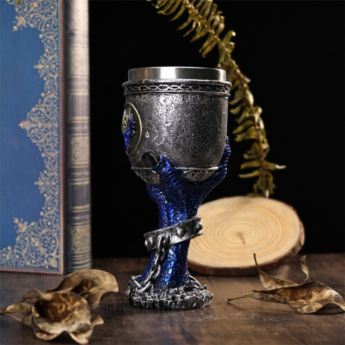 (Red) Devil Hand Wine Glass Stainless Steel High Stem Goblet 200ml Unique Gift 2