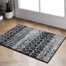 Marocký koberec Trellis 2x3, černý, boho design