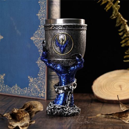 (Red) Devil Hand Wine Glass Stainless Steel High Stem Goblet 200ml Unique Gift 1