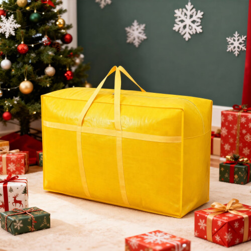 Sac de rangement jaune résistant 50 x 40 x 20 cm