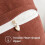 Lot de 2 housses de coussin en chenille rouille 50x50cm 5