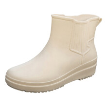Botas de chuva impermeáveis femininas de cano curto para panturrilhas largas (1 par)