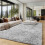 Super Soft Shaggy Area Rug Light Grey 5x7 ft 6