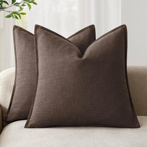 Paquete de 2 fundas de almohada de algodón y ramio de 50x50 cm