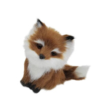 Renards miniatures en peluche, jouet artisanal fait à-Café n1