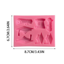Graduation Season Modeling Silicone Graduation Cap Celebration Cake Decoration