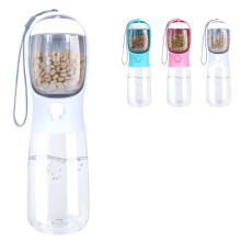Portable Dog Water Bottle, 2-in-1 Travel Water Bottle with Food Container, Dog Water Dispenser for Outdoor Walking Hiking Travel